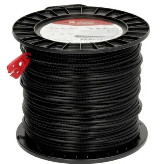 Trimmera aukla Ø 4 mm 110 m kvadrātveida Nylsaw melna Kramp